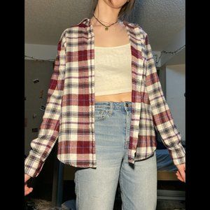 Aeropostle Maroon Flannel